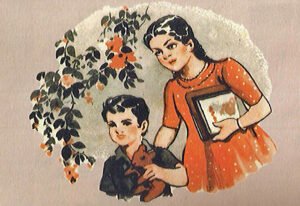 Protul chandra's artwork from sukhalata Rao's "Nijey Pawro"